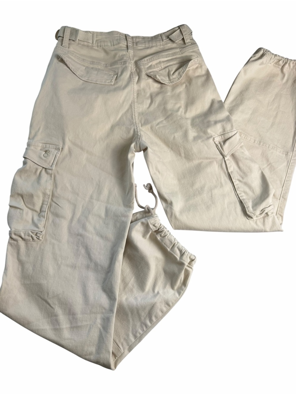 Buffbunny curvy stretch Cargo Pants bone cream size small - Picture 2 of 7